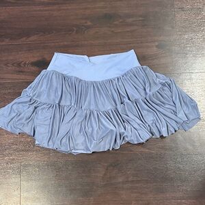 Women's Light Blue Ruffled Tiered Skirt